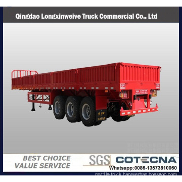 3-Tri-Axle 20-40FT 40-60ton Cargo Flatbed Container Semi-Trailer